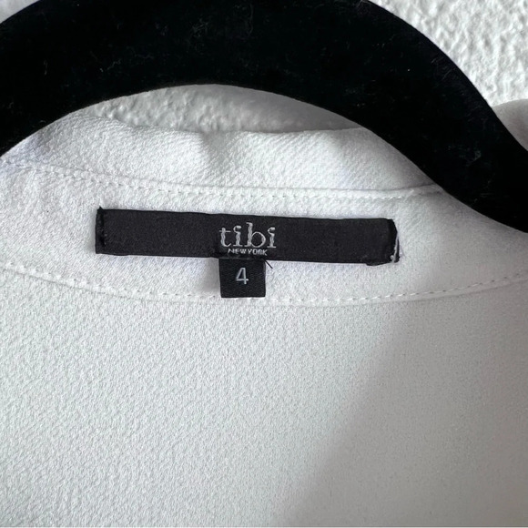 Tibi Savanna Crepe Long Sleeve Peplum Top - Picture 6 of 14